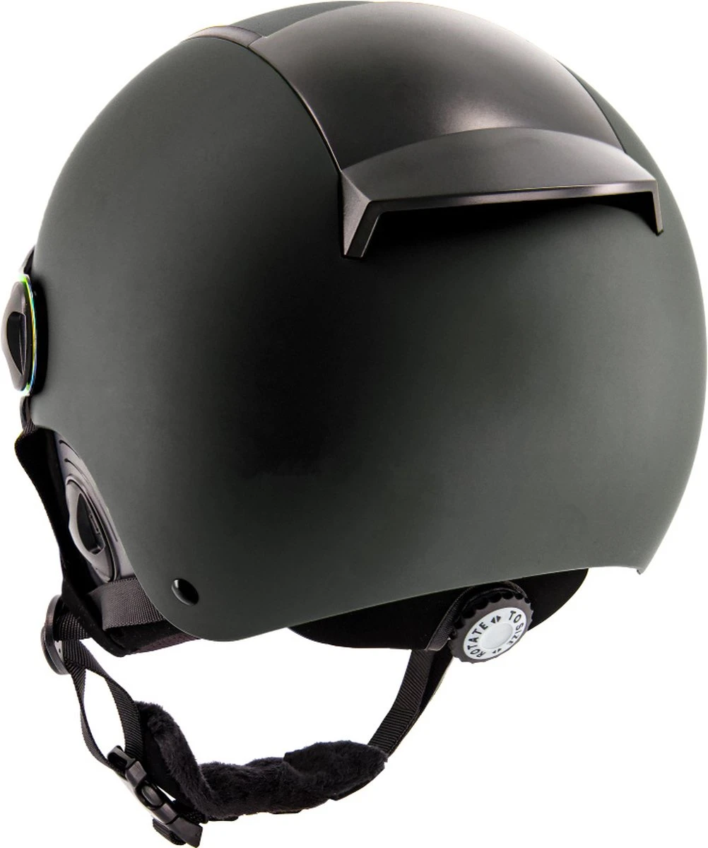 Sinner Bullit Visor Skihelm Met Vizier | Matte Black | Red Mirror Cat.2 | Maat: 52 - 54 Cm 5 Sinner Bullit Visor Skihelm Met Vizier | Matte Black | Red Mirror Cat.2 | Maat: 52 - 54 Cm - Afbeelding 4