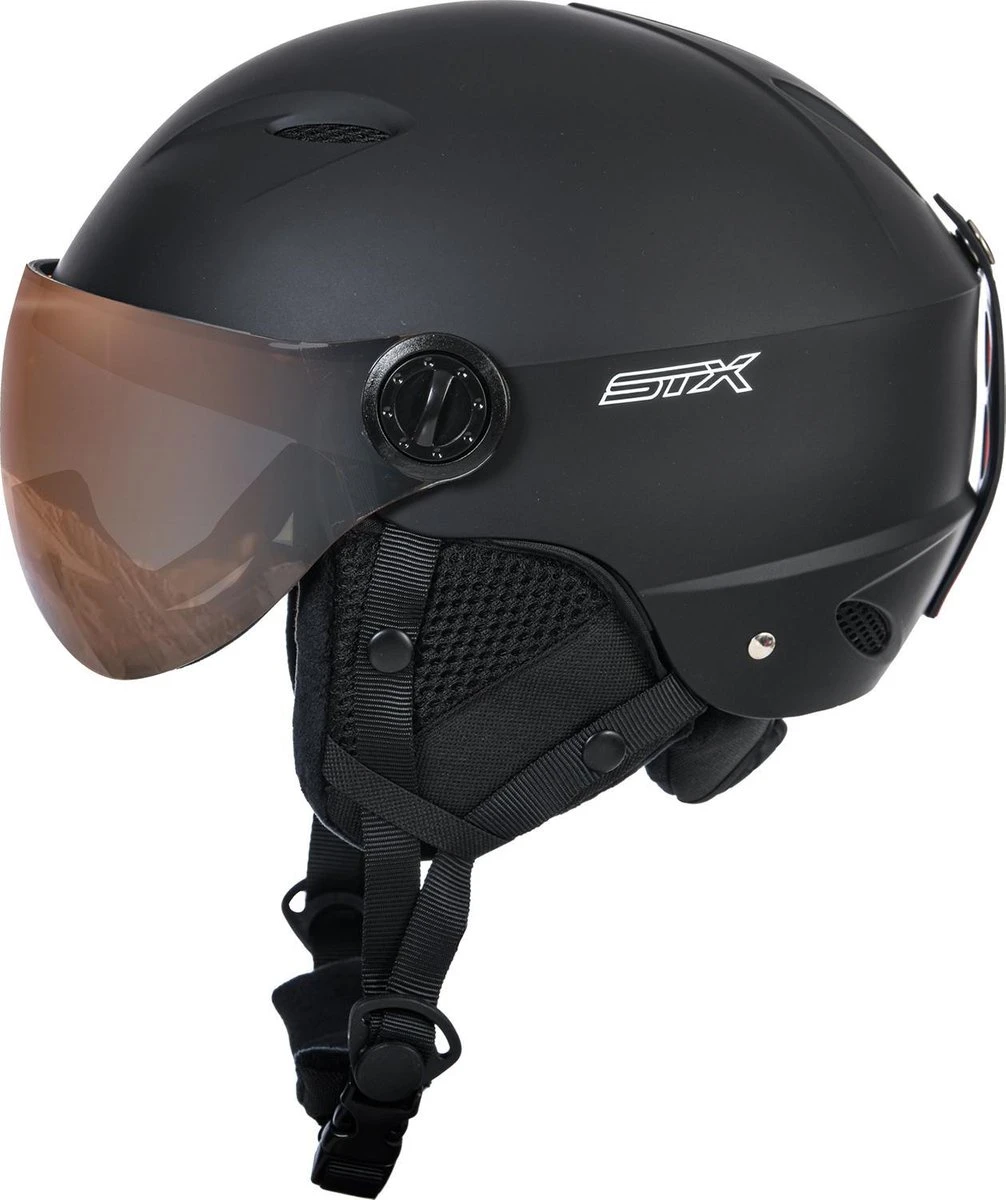 STX Helmet Visor Junior Black Skihelm - Black - Unisex - Maat XS 3 STX Helmet Visor Junior Black Skihelm - Black - Unisex - Maat XS
