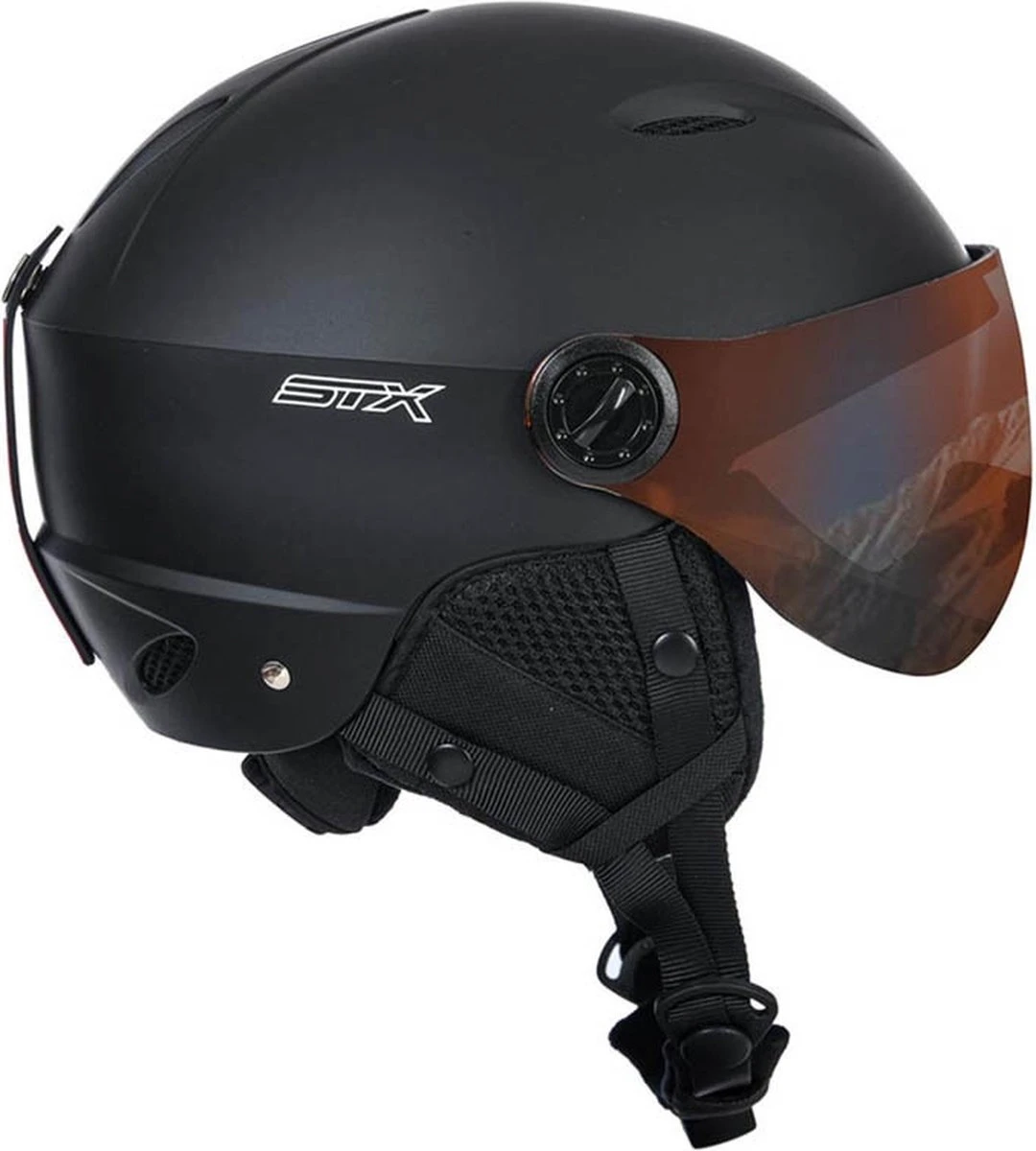 STX Helmet Visor Junior Black Skihelm - Black - Unisex - Maat XS 9 STX Helmet Visor Junior Black Skihelm - Black - Unisex - Maat XS - Afbeelding 7