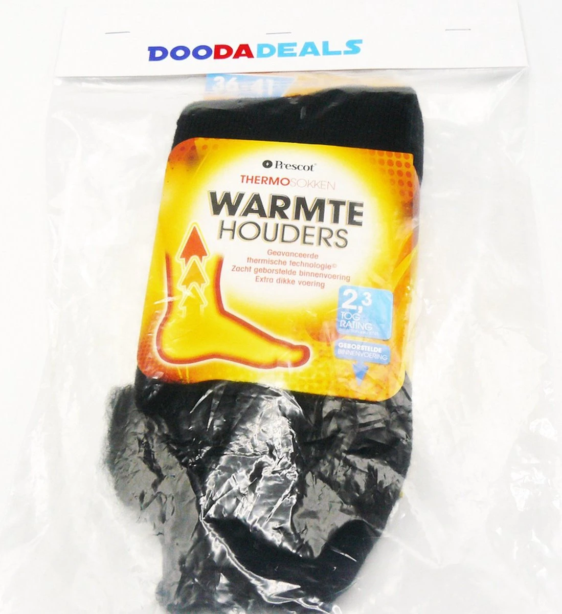 Doodadeals® Thermosokken – Warme Sokken – Voorkom Koude Voeten – Zwart – Maat 36/41 – 1 Paar 4 Doodadeals® Thermosokken – Warme Sokken – Voorkom Koude Voeten – Zwart – Maat 36/41 – 1 Paar - Afbeelding 2