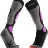 MyStand Skisokken - Wintersportsokken - Skiën Snowboarden Of Wandelen - Wintersokken Compressie - Dames/Heren - One Size - Maat 37 Tot 47 - Paars