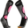 MyStand Skisokken - Wintersportsokken - Skiën Snowboarden Of Wandelen - Wintersokken Compressie - Dames/Heren - One Size - Maat 37 Tot 47 - Roze