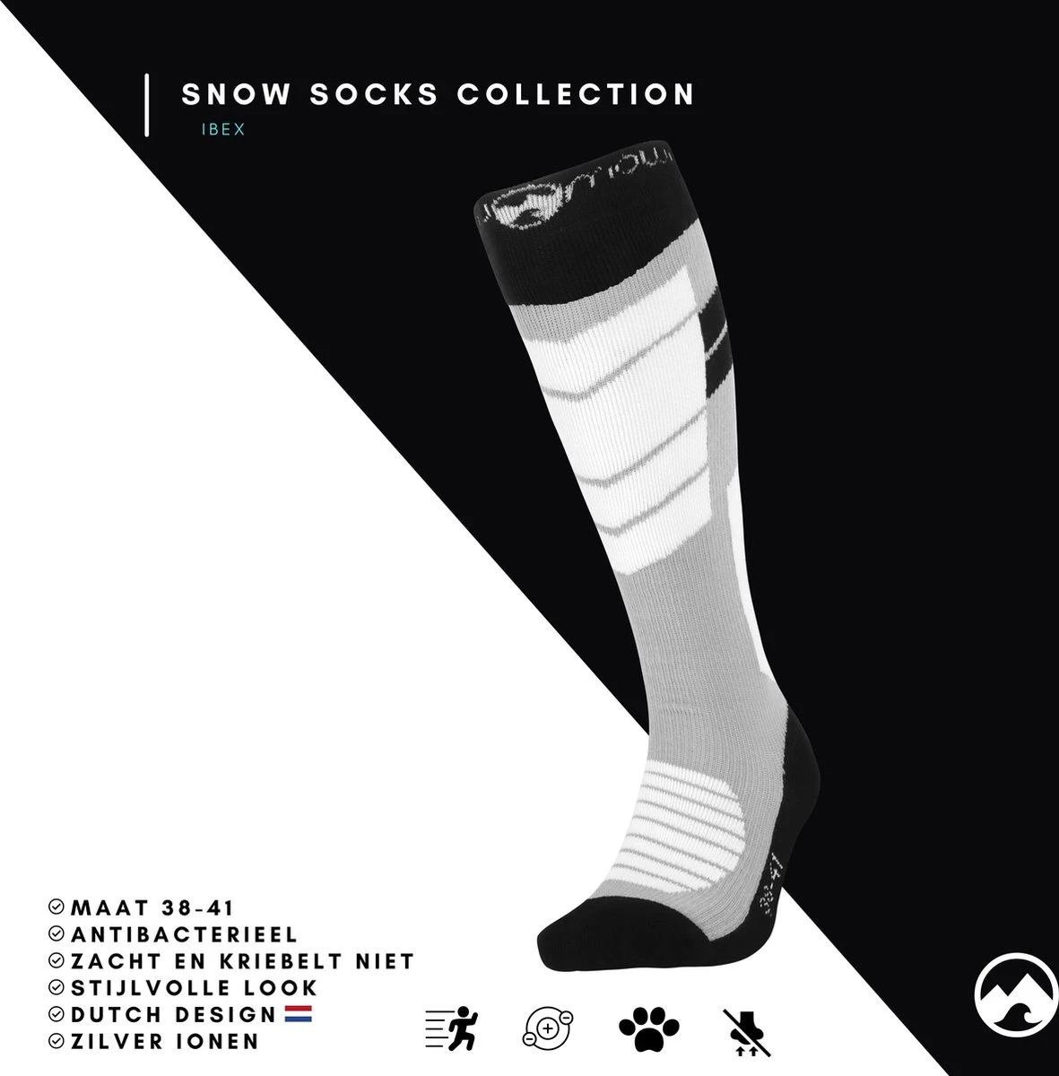 MowMow® - Skisokken Heren - Skisokken Dames - Maat 38-41 - Grijs 5 MowMow® - Skisokken Heren - Skisokken Dames - Maat 38-41 - Grijs - Afbeelding 3