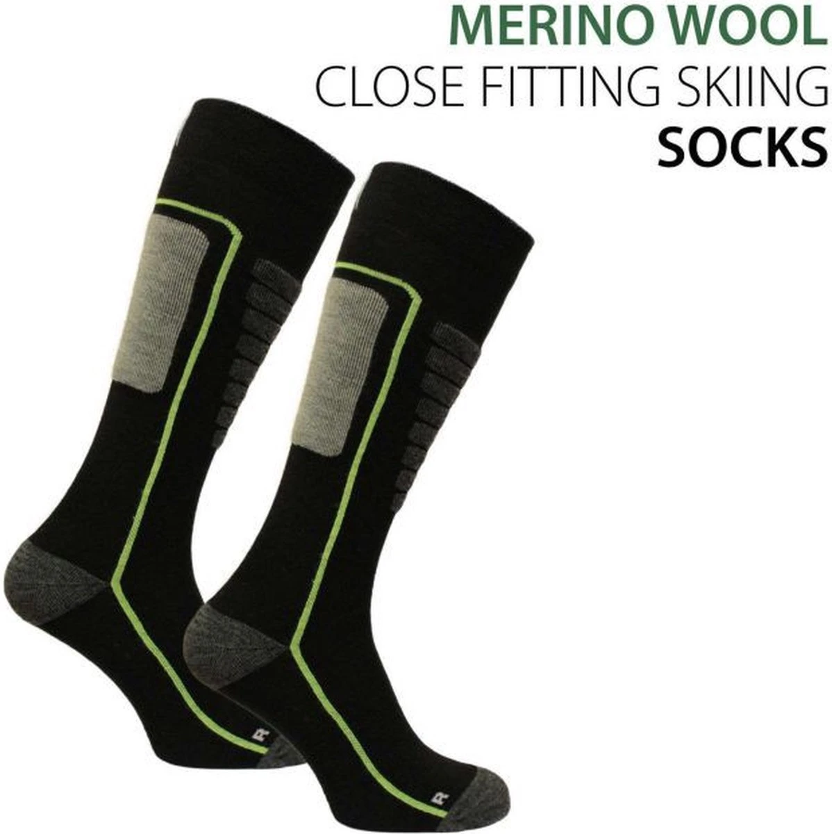 Norfolk - Skisokken - 63% Merino Wol Skisokken - Schokabsorptie Lichtgewicht Skisokken - Maat 47-50 - Zwart - Courchevel 3 Norfolk - Skisokken - 63% Merino Wol Skisokken - Schokabsorptie Lichtgewicht Skisokken - Maat 47-50 - Zwart - Courchevel
