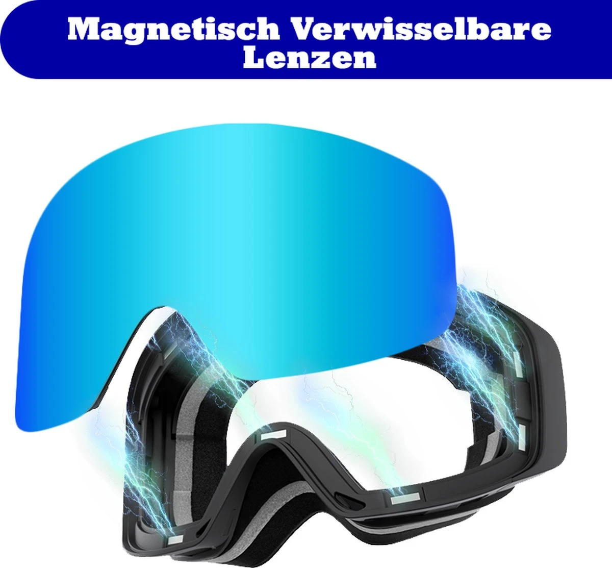 VAIN Azure Slopester Skibril Pack - Anti-condens - Blauwe + Extra Lens 11 VAIN Azure Slopester Skibril Pack - Anti-condens - Blauwe + Extra Lens - Afbeelding 9