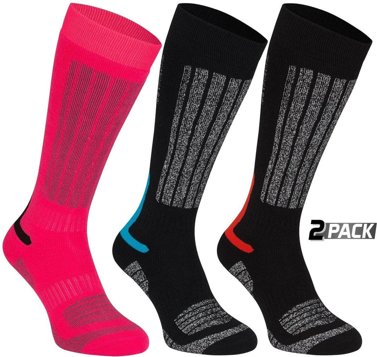 Starling Skikousen - 2-Pack - Whistler - Fuchsia/Grijs - 35/38 7 Starling Skikousen - 2-Pack - Whistler - Fuchsia/Grijs - 35/38 - Afbeelding 5