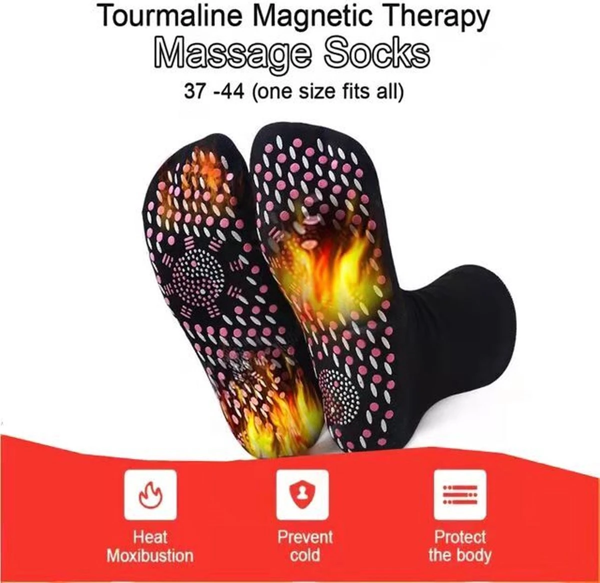 Fleau Home Verwarmde Sokken - Zelf Verwarmend - Antislip - Massage Sokken - One Size - Zwart - Wintersokken - Cadeau Voor Vrouw En Man 11 Fleau Home Verwarmde Sokken - Zelf Verwarmend - Antislip - Massage Sokken - One Size - Zwart - Wintersokken - Cadeau Voor Vrouw En Man - Afbeelding 9