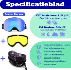 VAIN Arctic Carver - Unisex Skibril - Magnetisch Wisselbaar - 100% UV -SINNER || Brunotti || Barts Verkoop 1200x1193 3