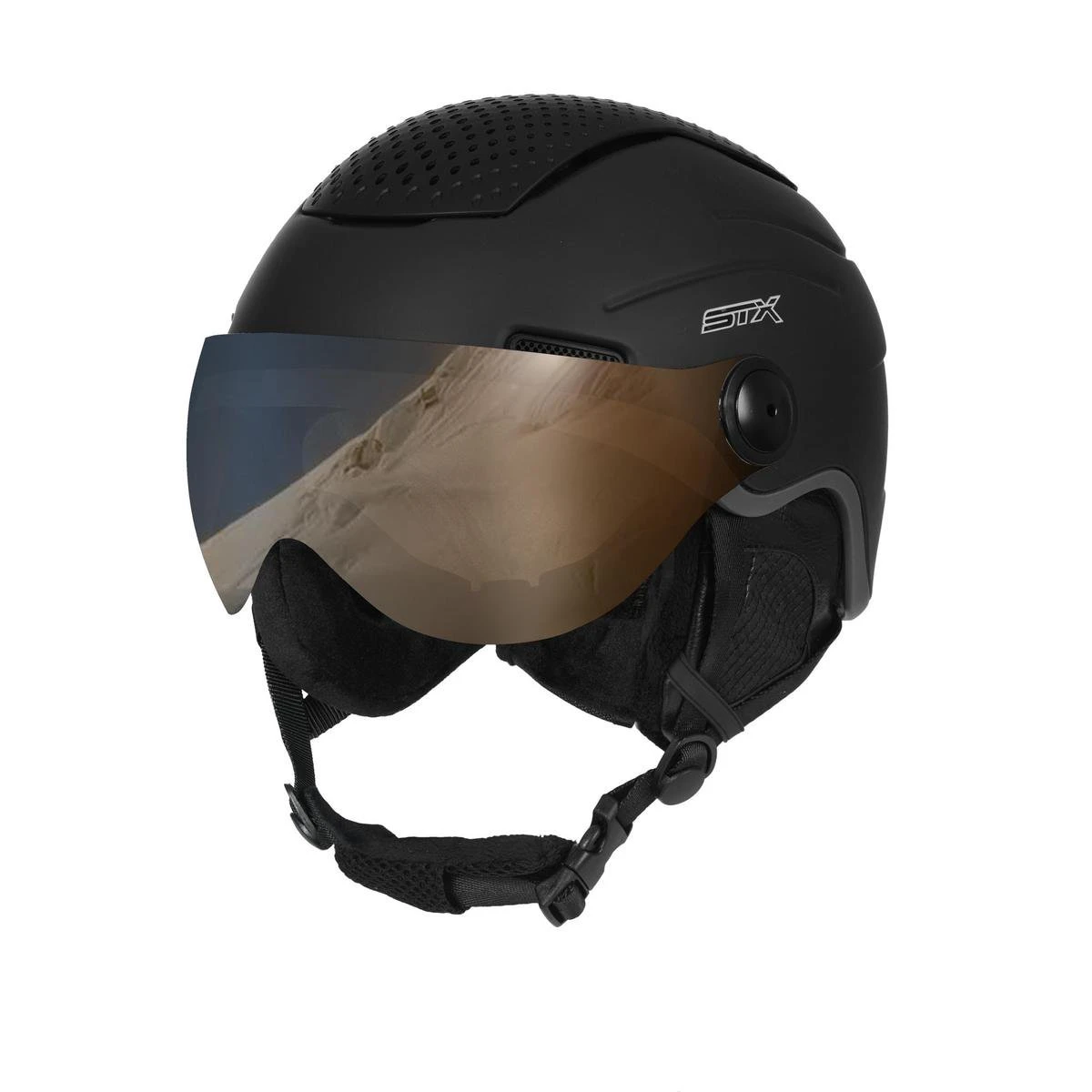 STX Helmet Visor Black/Grey Skihelm - Black - Unisex - Maat L 4 STX Helmet Visor Black/Grey Skihelm - Black - Unisex - Maat L - Afbeelding 2
