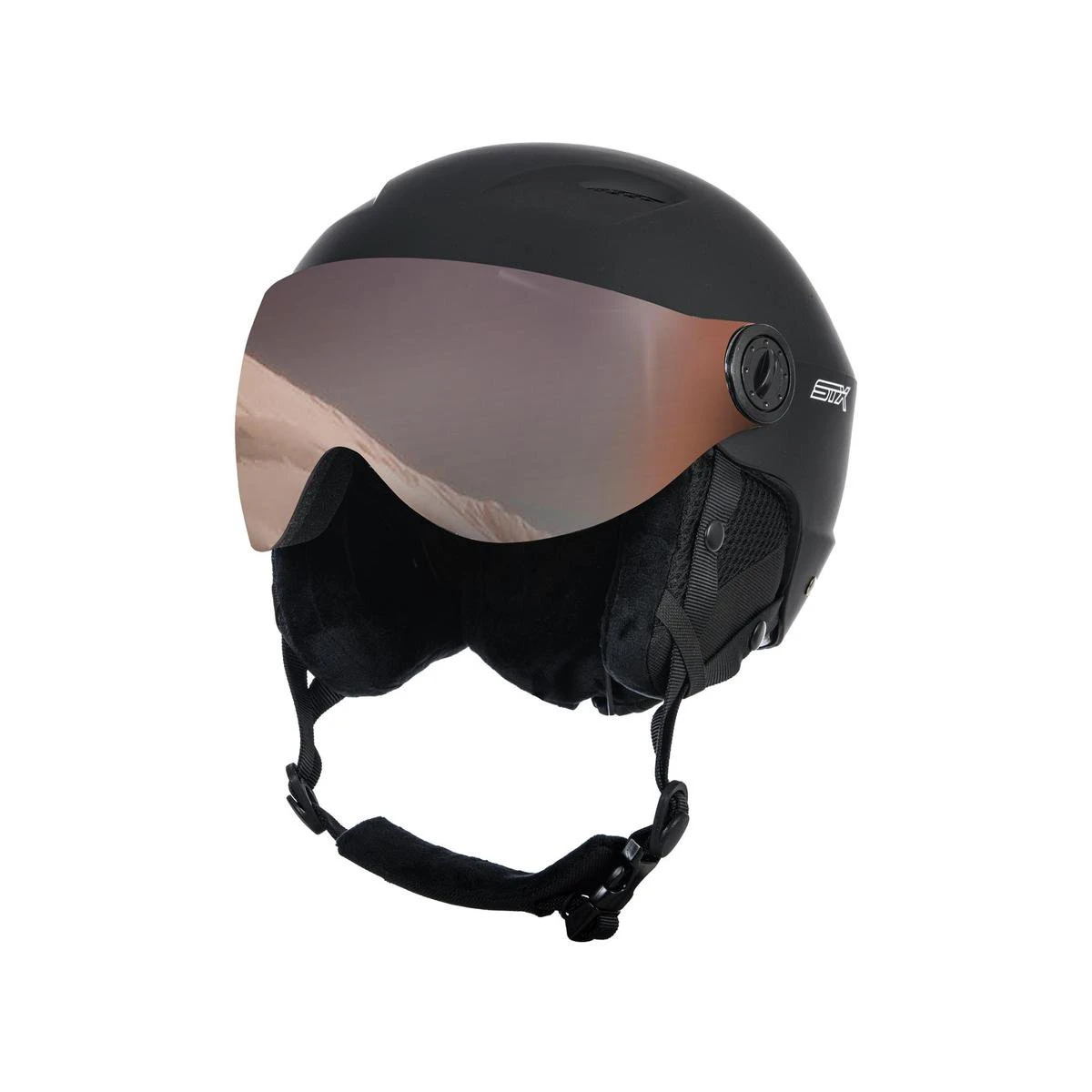 STX Helmet Visor Junior Black Skihelm - Black - Unisex - Maat XS 4 STX Helmet Visor Junior Black Skihelm - Black - Unisex - Maat XS - Afbeelding 2