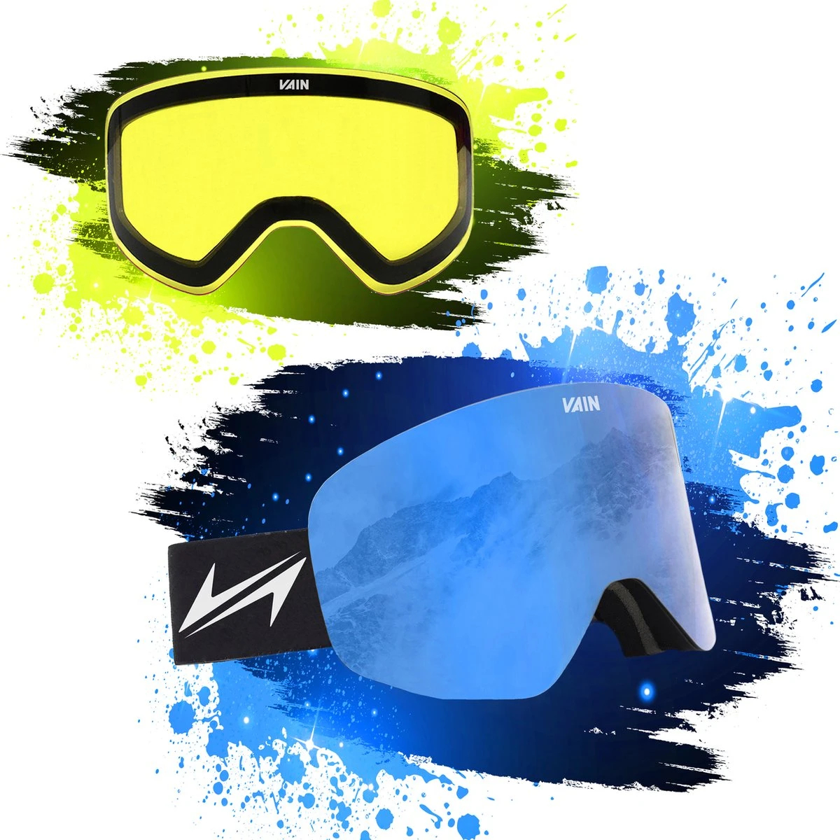 VAIN Azure Slopester Skibril Pack - Anti-condens - Blauwe + Extra Lens 3 VAIN Azure Slopester Skibril Pack - Anti-condens - Blauwe + Extra Lens