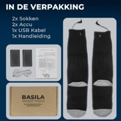 Basila® Elektrische Sokken - Zwart - Unisex Voor Vrouwen En Mannen - Free Size - 4000mAh Accu - USB Oplaadbaar - Verwarmde Sokken Met Accu -SINNER || Brunotti || Barts Verkoop 1200x1200 18