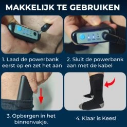 Basila® Elektrische Sokken - Zwart - Unisex Voor Vrouwen En Mannen - Free Size - 4000mAh Accu - USB Oplaadbaar - Verwarmde Sokken Met Accu -SINNER || Brunotti || Barts Verkoop 1200x1200 19