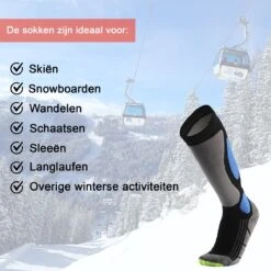 MyStand Skisokken - Wintersportsokken - Skiën Snowboarden Of Wandelen - Wintersokken Compressie - Dames/Heren - One Size - Maat 37 Tot 47 - Blauw -SINNER || Brunotti || Barts Verkoop 1200x1200 64
