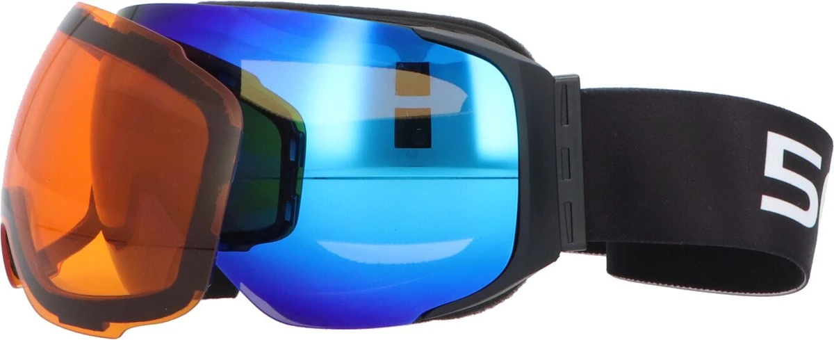 5one® Alpine 9 - Skibril Met 2 Verwisselbare Lenzen - Blauw En Oranje 3 5one® Alpine 9 - Skibril Met 2 Verwisselbare Lenzen - Blauw En Oranje
