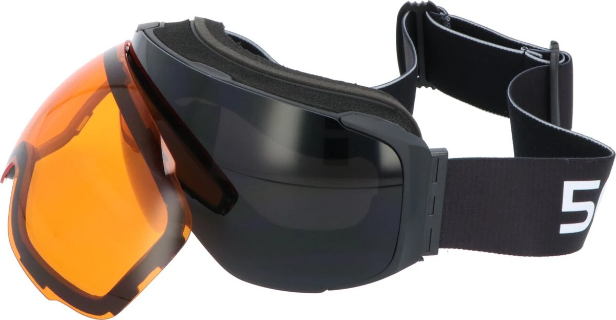 5one® Alpine 9 - Skibril Met 2 Verwisselbare Lenzen - Zwart En Oranje 3 5one® Alpine 9 - Skibril Met 2 Verwisselbare Lenzen - Zwart En Oranje