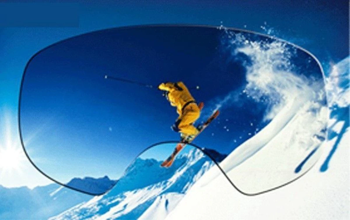 Ski Bril + Hard Case Lens Smoke Zilver Frame Zwart F Type 7 Cat. 0 Tot 4 - ☀/☁ Extra Lens Is Optie. 5 Ski Bril + Hard Case Lens Smoke Zilver Frame Zwart F Type 7 Cat. 0 Tot 4 - ☀/☁ Extra Lens Is Optie. - Afbeelding 3