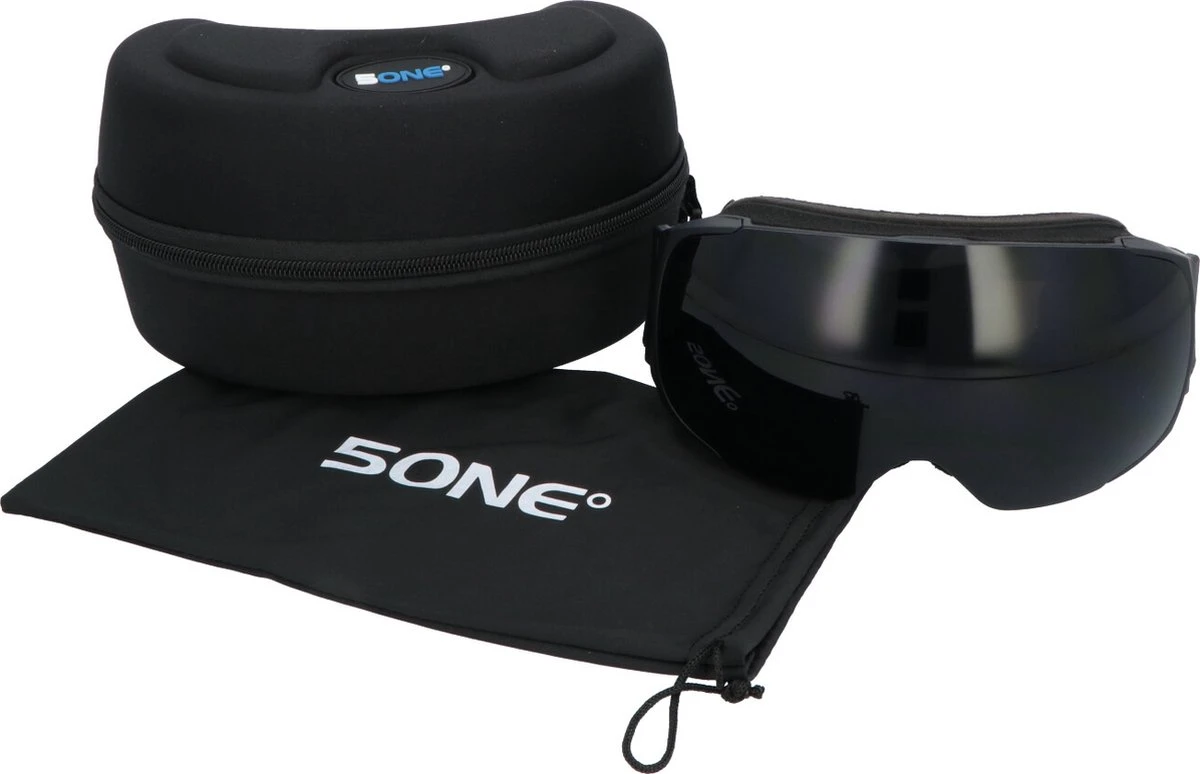 5one® Alpine 9 - Skibril Met 2 Verwisselbare Lenzen - Zwart En Oranje 6 5one® Alpine 9 - Skibril Met 2 Verwisselbare Lenzen - Zwart En Oranje - Afbeelding 4