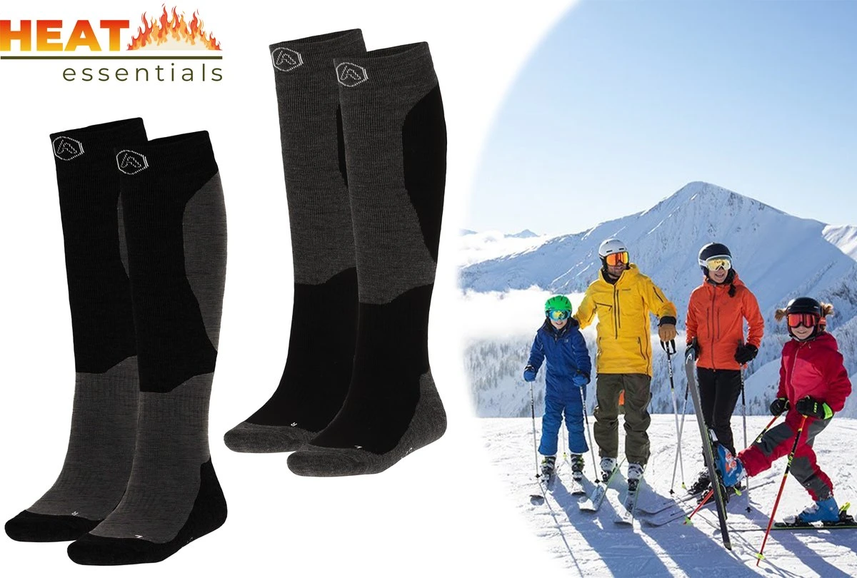 Heat Essentials - Ski Sokken 35-38 - Zwart - 2 Paar - Unisex - Extra Ondersteuning En Demping - Warme Sokken Met Wol - Skisokken Heren - Skisokken Dames - Wintersport Sokken - Huissokken - Compressie Sokken 3 Heat Essentials - Ski Sokken 35-38 - Zwart - 2 Paar - Unisex - Extra Ondersteuning En Demping - Warme Sokken Met Wol - Skisokken Heren - Skisokken Dames - Wintersport Sokken - Huissokken - Compressie Sokken