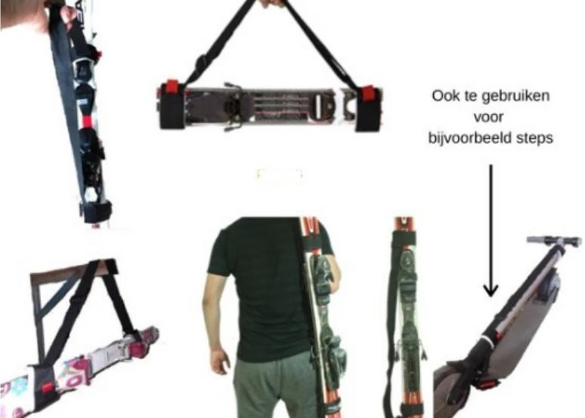 Skidrager - Draagband Voor Ski's En Skistokken - Wintersport Benodigdheden - Snowboarden 5 Skidrager - Draagband Voor Ski's En Skistokken - Wintersport Benodigdheden - Snowboarden - Afbeelding 3