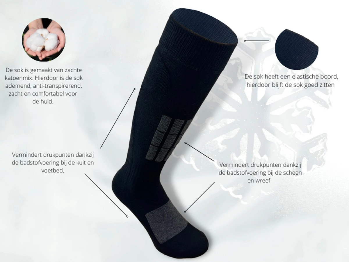 6 Paar Skisokken - Wintersportsokken - Zwart - Maat 35-38 5 6 Paar Skisokken - Wintersportsokken - Zwart - Maat 35-38 - Afbeelding 3