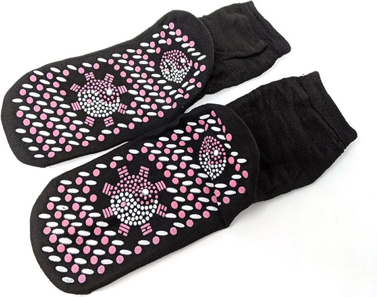 Fleau Home Verwarmde Sokken - Zelf Verwarmend - Antislip - Massage Sokken - One Size - Zwart - Wintersokken - Cadeau Voor Vrouw En Man 4 Fleau Home Verwarmde Sokken - Zelf Verwarmend - Antislip - Massage Sokken - One Size - Zwart - Wintersokken - Cadeau Voor Vrouw En Man - Afbeelding 2