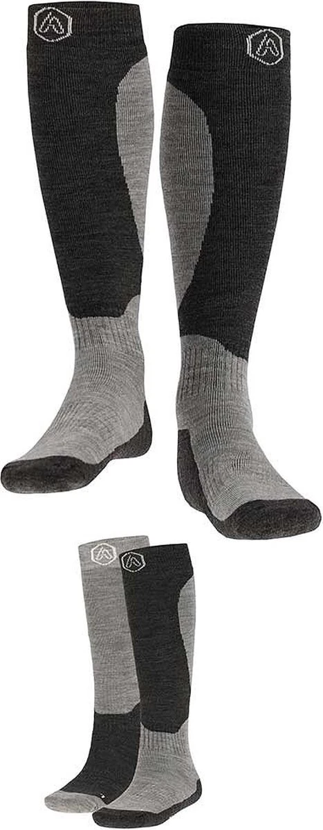 Apollo® Apollo | Skisokken Unisex | Grey Design | 2-Pak | Maat 35/38 | Skisokken Heren | Skisokken Dames 4 Apollo® Apollo | Skisokken Unisex | Grey Design | 2-Pak | Maat 35/38 | Skisokken Heren | Skisokken Dames - Afbeelding 2