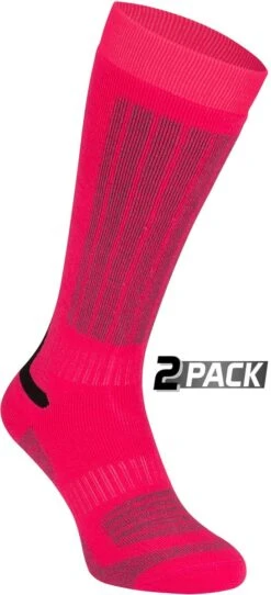 Starling Skikousen - 2-Pack - Whistler - Fuchsia/Grijs - 35/38