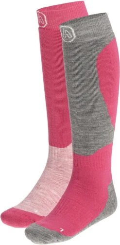 Apollo® Apollo | Skisokken Unisex | Pink Design | 2-Pak | Maat 35/38 | Skisokken Heren | Skisokken Dames