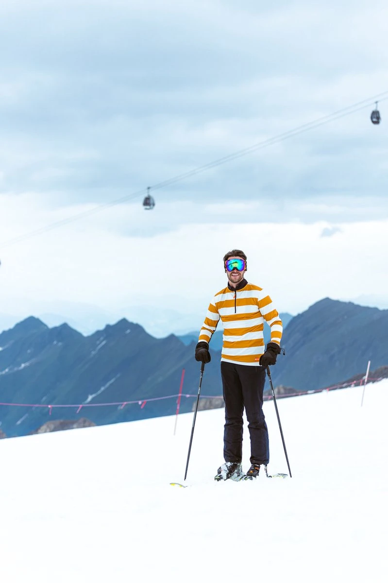 Gareth & Lucas Skipully The Four - Heren L - 100% Gerecycled Polyester - Midlayer Sportshirt - Wintersport 9 Gareth & Lucas Skipully The Four - Heren L - 100% Gerecycled Polyester - Midlayer Sportshirt - Wintersport - Afbeelding 7