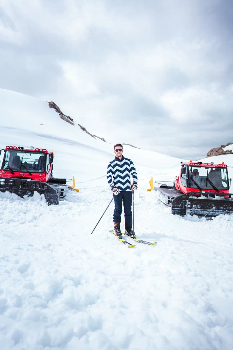 Gareth & Lucas Skipully The Seven - Heren L - 100% Gerecycled Polyester - Midlayer Sportshirt - Wintersport 10 Gareth & Lucas Skipully The Seven - Heren L - 100% Gerecycled Polyester - Midlayer Sportshirt - Wintersport - Afbeelding 8