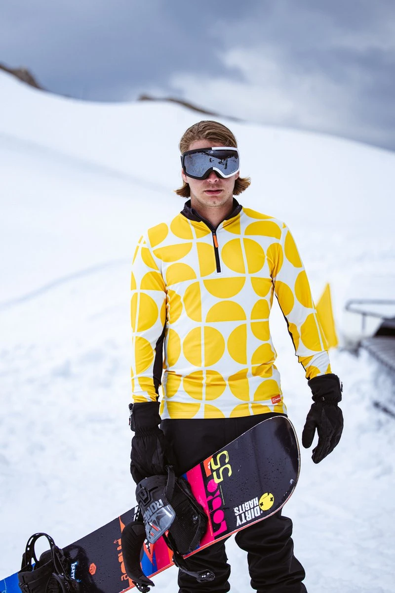 Gareth & Lucas Skipully The Six - Heren M - 100% Gerecycled Polyester - Midlayer Sportshirt - Wintersport 9 Gareth & Lucas Skipully The Six - Heren M - 100% Gerecycled Polyester - Midlayer Sportshirt - Wintersport - Afbeelding 7