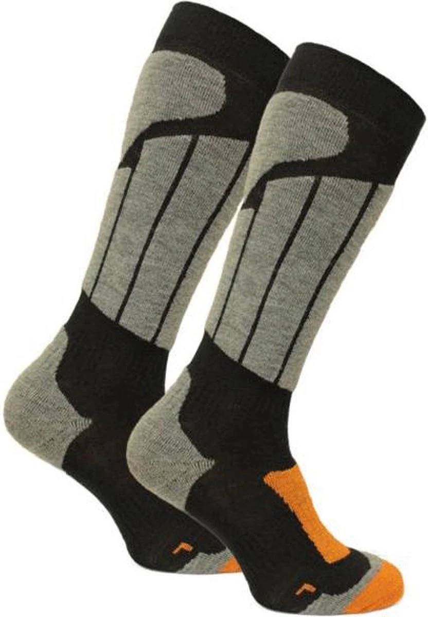 Norfolk Skisokken - Merino Wol Climayarn - Warm En Droog Thermo Skisokken Met Zonedemping - Maat 35-38 - Zwart - Aspen 3 Norfolk Skisokken - Merino Wol Climayarn - Warm En Droog Thermo Skisokken Met Zonedemping - Maat 35-38 - Zwart - Aspen