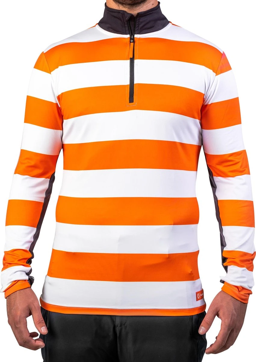 Gareth & Lucas Skipully The Four - Heren L - 100% Gerecycled Polyester - Midlayer Sportshirt - Wintersport 8 Gareth & Lucas Skipully The Four - Heren L - 100% Gerecycled Polyester - Midlayer Sportshirt - Wintersport - Afbeelding 6