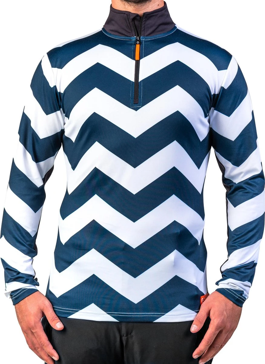 Gareth & Lucas Skipully The Seven - Heren L - 100% Gerecycled Polyester - Midlayer Sportshirt - Wintersport 7 Gareth & Lucas Skipully The Seven - Heren L - 100% Gerecycled Polyester - Midlayer Sportshirt - Wintersport - Afbeelding 5